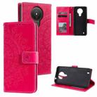 For Nokia 1.4 Totem Flower Embossed Horizontal Flip TPU + PU Leather Case with Holder & Card Slots & Wallet(Red) - 1