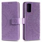 For Samsung Galaxy A82 5G Totem Flower Embossed Horizontal Flip TPU + PU Leather Case with Holder & Card Slots & Wallet(Purple) - 1