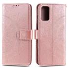 For Samsung Galaxy A82 5G Totem Flower Embossed Horizontal Flip TPU + PU Leather Case with Holder & Card Slots & Wallet(Rose Gold) - 1