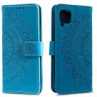 For Samsung Galaxy A22 4G Totem Flower Embossed Horizontal Flip TPU + PU Leather Case with Holder & Card Slots & Wallet(Blue) - 1