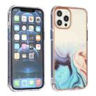 For iPhone 12 mini Star Sea Marble Pattern TPU Protective Case (Swirl Blue) - 1