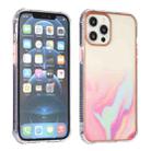 For iPhone 12 mini Star Sea Marble Pattern TPU Protective Case (Green Yarn Powder) - 1