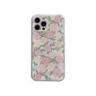 For iPhone 11 Pro Max TPU Embossed + Double-sided Painting Protective Case (Pink Rose) - 1