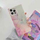 Marble Pattern Soft TPU Straight-Edge Protective Case For iPhone 11 Pro(Pink) - 1