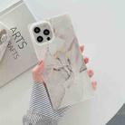 Marble Pattern Soft TPU Straight-Edge Protective Case For iPhone 11 Pro(Grey) - 1