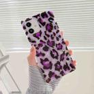 Shell Leopard Pattern Soft TPU Straight-Edge Protective Case For iPhone 12 / 12 Pro(Purple) - 1