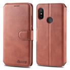 For Xiaomi Redmi Note 6 / 6 Pro AZNS Calf Texture Magnetic Horizontal Flip PU Leather Case with Holder & Card Slots & Photo Frame(Blown) - 1