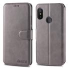 For Xiaomi Redmi Note 6 / 6 Pro AZNS Calf Texture Magnetic Horizontal Flip PU Leather Case with Holder & Card Slots & Photo Frame(Gray) - 1