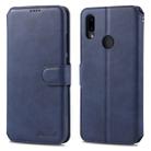 For Xiaomi Redmi Note7 AZNS Calf Texture Magnetic Horizontal Flip PU Leather Case with Holder & Card Slots & Photo Frame(Blue) - 1