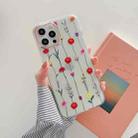 Flowers Pattern Dual-side Laminating Soft TPU Protective Case For iPhone 12 / 12 Pro(Red Flowers) - 1