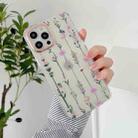 Flowers Pattern Dual-side Laminating Soft TPU Protective Case For iPhone 12 Pro Max(Purple Flowers) - 1