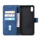 For iPhone XR Three-color Stitching Calf Texture Horizontal Flip Leather Case with Holder & Card Slots & Wallet(Blue) - 4