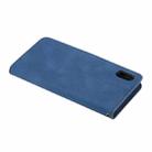 For iPhone XR Three-color Stitching Calf Texture Horizontal Flip Leather Case with Holder & Card Slots & Wallet(Blue) - 7