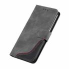 For iPhone XR Three-color Stitching Calf Texture Horizontal Flip Leather Case with Holder & Card Slots & Wallet(Grey) - 6