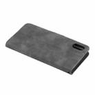 For iPhone XR Three-color Stitching Calf Texture Horizontal Flip Leather Case with Holder & Card Slots & Wallet(Grey) - 7