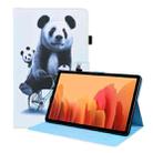 For Samsung Galaxy Tab A7 10.4 2020 SM-T500 / SM-T505 Animal Pattern Horizontal Flip Leather Case with Holder & Card Slots & Photo Frame & Sleep / Wake-up Function(Cycling Panda) - 1