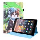 For Amazon Fire HD 10 2019 Animal Pattern Horizontal Flip Leather Case with Holder & Card Slots & Photo Frame & Sleep / Wake-up Function(Bib Kitten) - 1