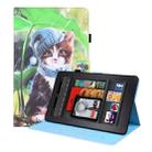 For Amazon Kindle Paperwhite 4 / 3 / 2 / 1 Animal Pattern Horizontal Flip Leather Case with Holder & Card Slots & Photo Frame & Sleep / Wake-up Function(Bib Kitten) - 1