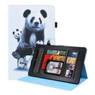 For Amazon Kindle Paperwhite 4 / 3 / 2 / 1 Animal Pattern Horizontal Flip Leather Case with Holder & Card Slots & Photo Frame & Sleep / Wake-up Function(Cycling Panda) - 1