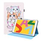 For iPad 10.2 2021 / 2020 / 2019 Animal Pattern Horizontal Flip Leather Case with Holder & Card Slots & Photo Frame & Sleep / Wake-up Function(Cat Brothers) - 1