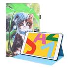 For iPad 10.2 2021 / 2020 / 2019 Animal Pattern Horizontal Flip Leather Case with Holder & Card Slots & Photo Frame & Sleep / Wake-up Function(Bib Kitten) - 1