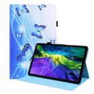 For iPad Pro 11 2022 / 2021 / 2020 / Air 2020 10.9Animal Pattern Horizontal Flip Leather Tablet Case with Holder & Card Slots & Photo Frame & Sleep / Wake-up Function(Blue Butterfly) - 1