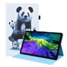 For iPad Pro 11 2022 / 2021 / 2020 / Air 2020 10.9Animal Pattern Horizontal Flip Leather Tablet Case with Holder & Card Slots & Photo Frame & Sleep / Wake-up Function(Cycling Panda) - 1