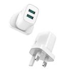 JOYROOM L-2A101 2.1A 10.5W Dual Ports Mini Fast Charger, Plug Type:UK Plug(White) - 1