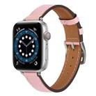 A Style Leather Watch Band Watch Band For Apple Watch Ultra 49mm&Watch Ultra 2 49mm / Series 9&8&7 45mm / SE 3&SE 2&6&SE&5&4 44mm / 3&2&1 42mm(Pink) - 1