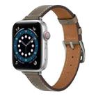 A Style Leather Watch Band Watch Band For Apple Watch Ultra 49mm / Series 8&7 45mm / SE 2&6&SE&5&4 44mm / 3&2&1 42mm(Grey) - 1