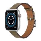 B Style Leather Watch Band Watch Band For Apple Watch Ultra 49mm / Series 8&7 45mm / SE 2&6&SE&5&4 44mm / 3&2&1 42mm(Grey) - 1