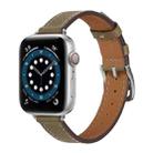 B Style Leather Watch Band Watch Band For Apple Watch Series 8&7 41mm / SE 2&6&SE&5&4 40mm / 3&2&1 38mm(Grey) - 1