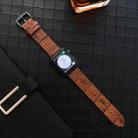 Crocodile and Ostrich Embossed Genuine Leather Watch Band Watch Band For Apple Watch Series 9&8&7 41mm / SE 3&SE 2&6&SE&5&4 40mm / 3&2&1 38mm(Brown) - 1