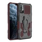 For Xiaomi Redmi Note 10 5G Armor Warrior Shockproof PC + TPU Protective Case(Brown) - 1