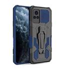 For vivo V21 Armor Warrior Shockproof PC + TPU Protective Case(Blue) - 1