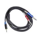 TC195BULS01-30 3.5mm Male to Dual 6.35mm Mono Male Audio Cable, Length:3m - 1