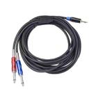 TC195BULS01-50 3.5mm Male to Dual 6.35mm Mono Male Audio Cable, Length:5m - 1