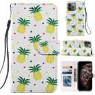 Painted Pattern Horizontal Flip Leather Case with Holder & Card Slots & Photo Frame For iPhone 11 Pro Max(Pineapple) - 1