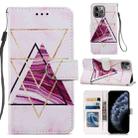 Painted Pattern Horizontal Flip Leather Case with Holder & Card Slots & Photo Frame For iPhone 11 Pro(Three-color Marble) - 1