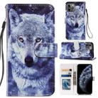 Painted Pattern Horizontal Flip Leather Case with Holder & Card Slots & Photo Frame For iPhone 11 Pro(White Wolf) - 1