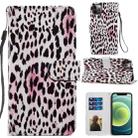 For iPhone 12 Pro Max Painted Pattern Horizontal Flip Leather Case with Holder & Card Slots & Photo Frame(Leopard) - 1