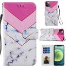 For iPhone 12 Pro Max Painted Pattern Horizontal Flip Leather Case with Holder & Card Slots & Photo Frame(Smoke Marble) - 1