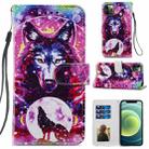 For iPhone 12 Pro Max Painted Pattern Horizontal Flip Leather Case with Holder & Card Slots & Photo Frame(Wolf Totem) - 1