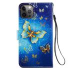 For iPhone 12 Pro Max Painted Pattern Horizontal Flip Leather Case with Holder & Card Slots & Photo Frame(Phnom Penh Butterfly) - 3