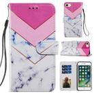 For iPhone SE 2022 / SE 2020 / 8 / 7 Painted Pattern Horizontal Flip Leather Case with Holder & Card Slots & Photo Frame(Smoke Marble) - 1