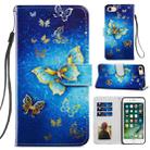 For iPhone SE 2022 / SE 2020 / 8 / 7 Painted Pattern Horizontal Flip Leather Case with Holder & Card Slots & Photo Frame(Phnom Penh Butterfly) - 1