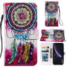 For iPhone XR Painted Pattern Horizontal Flip Leather Case with Holder & Card Slots & Photo Frame(Dreamcatcher) - 1