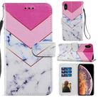 For iPhone X / XS Painted Pattern Horizontal Flip Leather Case with Holder & Card Slots & Photo Frame(Smoke Marble) - 1