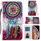 For iPhone X / XS Painted Pattern Horizontal Flip Leather Case with Holder & Card Slots & Photo Frame(Dreamcatcher) - 1