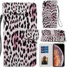 For iPhone XS Max Painted Pattern Horizontal Flip Leather Case with Holder & Card Slots & Photo Frame(Leopard) - 1